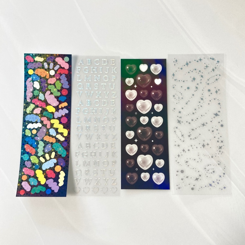 New Korean Holographic Sticker sheet bundle